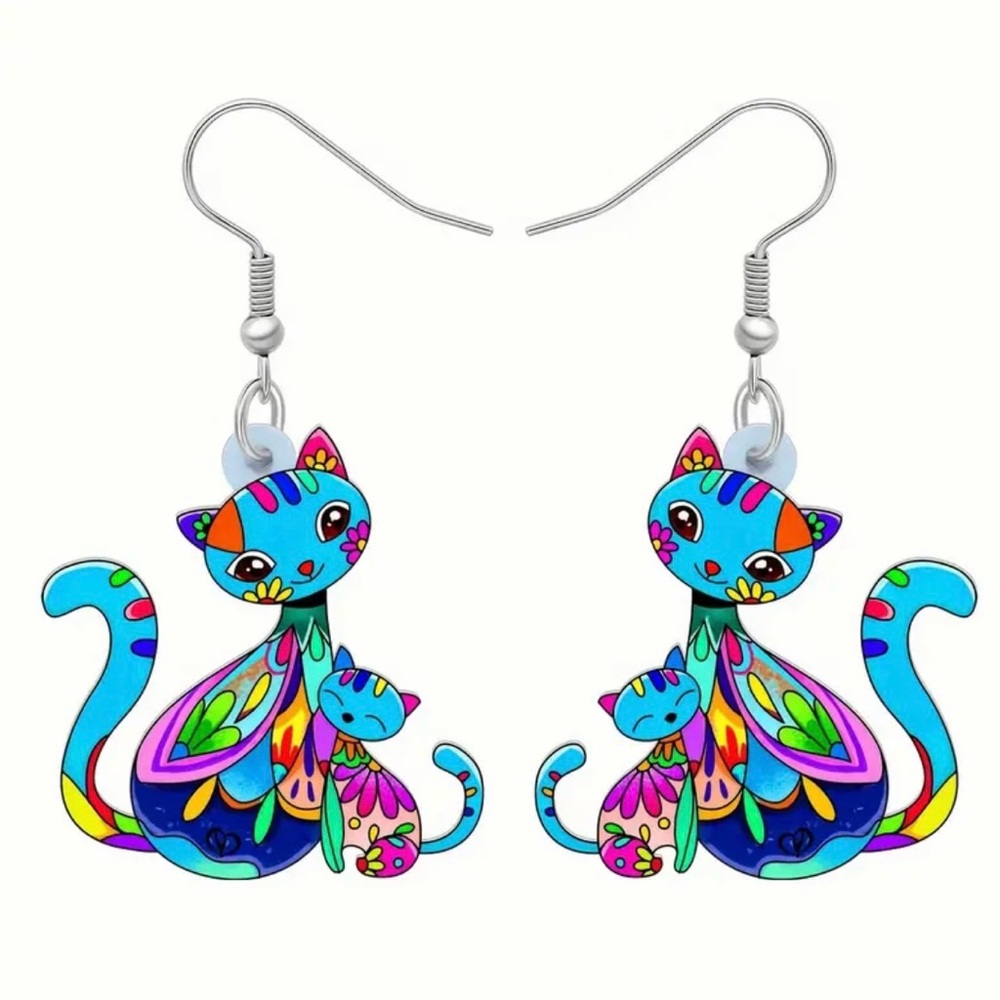 BOHO CAT EARRINGS, NEW